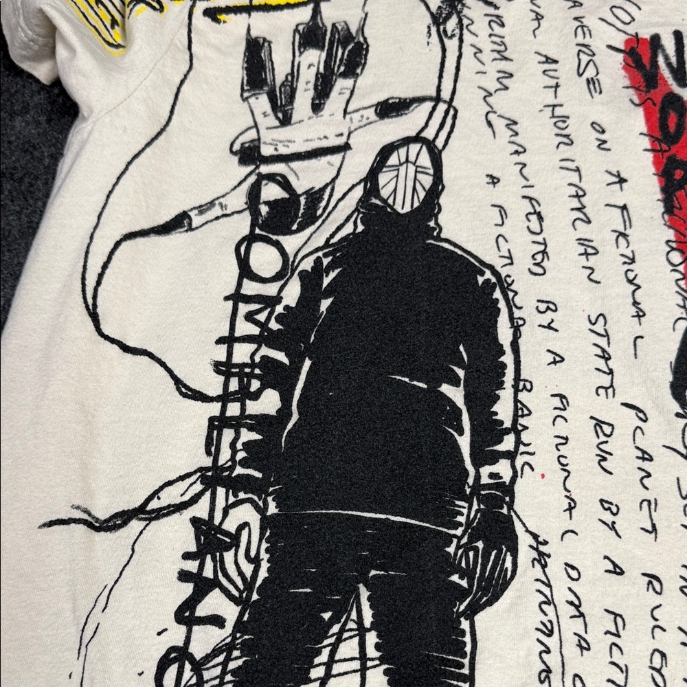 Will of The People a Bella Canvas Artistic Cream Tee with Red and Blue Accents - Picture 6 of 8